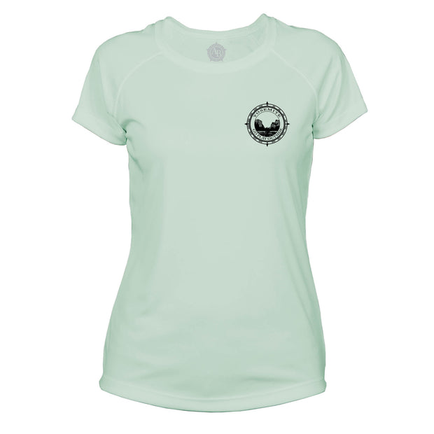 Retro Compass Yosemite National Park Microfiber Short Sleeve Women's T-Shirt