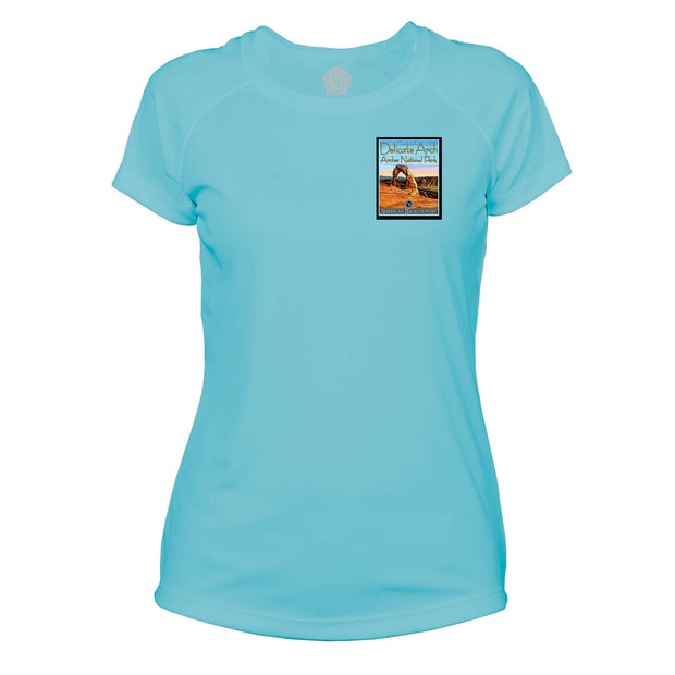 Delicate Arch National Park Vintage Destinations Microfiber Women's T-Shirt