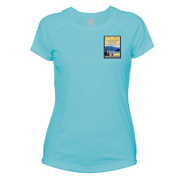 Glacier National Park Vintage Destinations Microfiber Women's T-Shirt