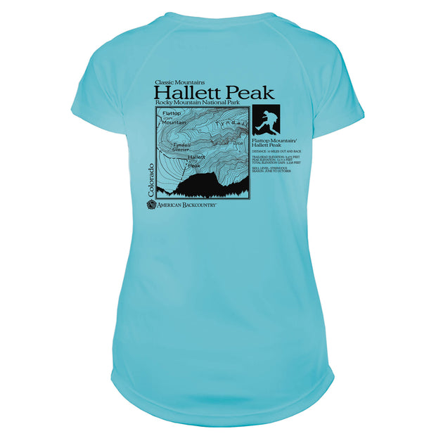 Hallett Peak Classic Mountain Microfiber Women's T-Shirt