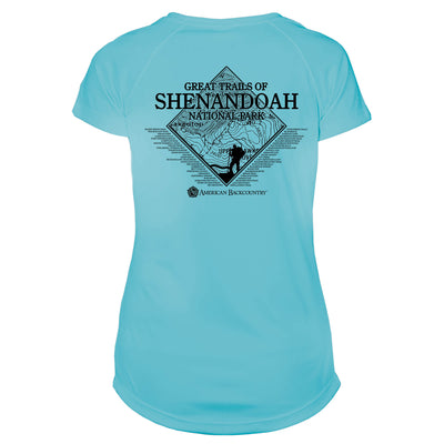 Shenandoah National Park Diamond Topo Microfiber Women's T-Shirt