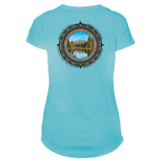 Retro Compass Grand Teton National Park Microfiber Short Sleeve Women's T-Shirt