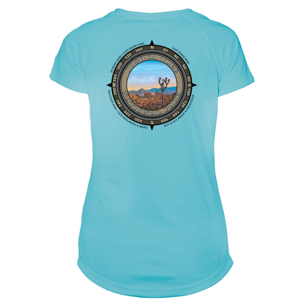 Retro Compass Joshua Tree National Park Microfiber Short Sleeve Women's T-Shirt