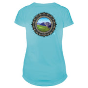 Retro Compass Trail Ridge Road Microfiber Short Sleeve Women's T-Shirt