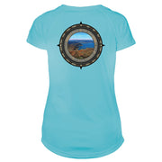 Retro Compass Lake Mead National Recreation Area Microfiber Short Sleeve Women's T-Shirt