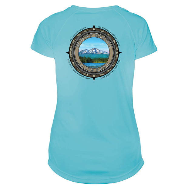 Retro Compass Mount Shasta Microfiber Short Sleeve Women's T-Shirt