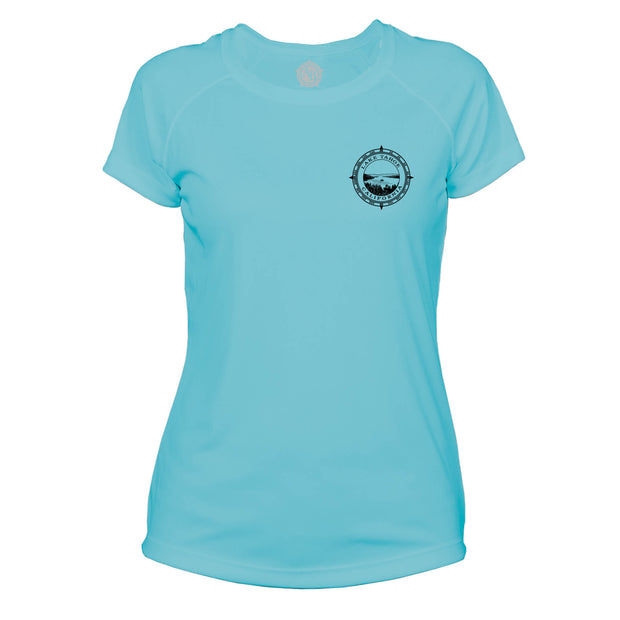 Retro Compass Lake Tahoe Microfiber Short Sleeve Women's T-Shirt