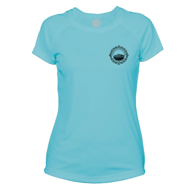 Retro Compass Guadalupe Mountains Microfiber Short Sleeve Women's T-Shirt