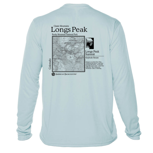 Longs Peak Classic Mountain Long Sleeve Microfiber Men's T-Shirt