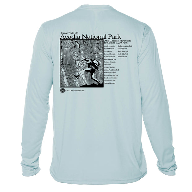 Acadia National Park Great Trails Long Sleeve Microfiber Men's T-Shirt