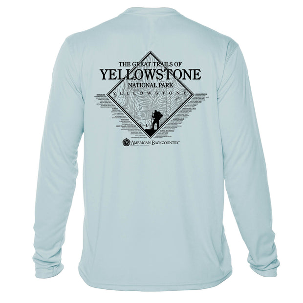 Yellowstone National Park Great Trails Long Sleeve Microfiber Men's T-Shirt