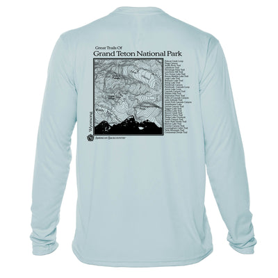 Grand Teton National Park Great Trails Long Sleeve Microfiber Men's T-Shirt