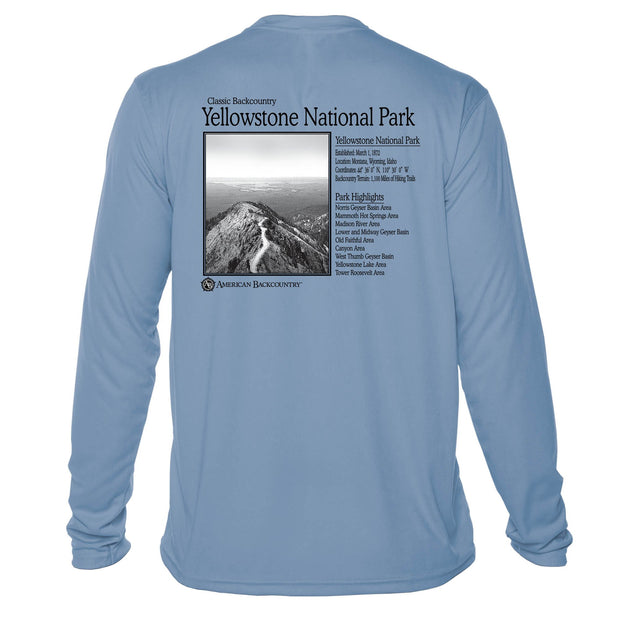 Yellowstone National Park Classic Backcountry Long Sleeve Microfiber Men's T-Shirt