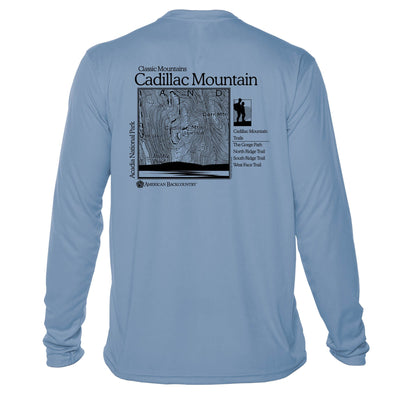 Cadillac Mountain Classic Mountain Long Sleeve Microfiber Men's T-Shirt