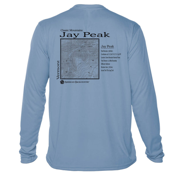 Jay Peak Classic Mountain Long Sleeve Microfiber Men's T-Shirt