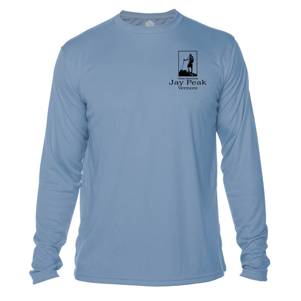Jay Peak Classic Mountain Long Sleeve Microfiber Men's T-Shirt