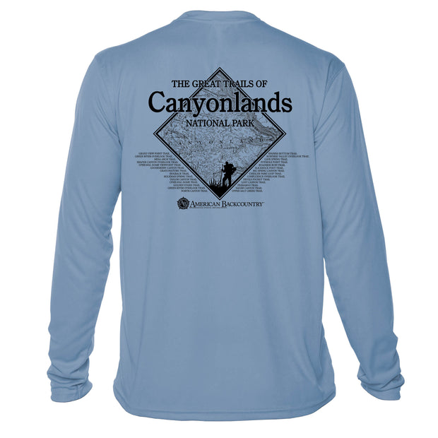 Canyonlands Diamond Topo Long Sleeve Microfiber Men's T-Shirt