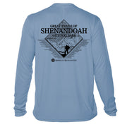 Shenandoah National Park Diamond Topo Long Sleeve Microfiber Men's T-Shirt