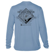 Devils Tower Diamond Topo Long Sleeve Microfiber Men's T-Shirt