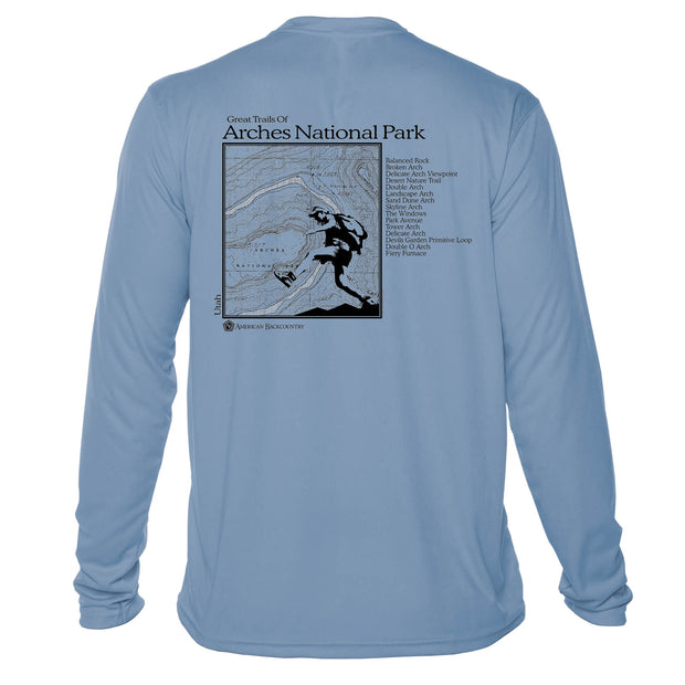 Arches National Park Great Trails Long Sleeve Microfiber Men's T-Shirt