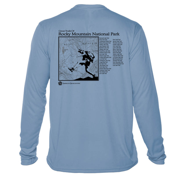 Rocky Mountain National Park Great Trails Long Sleeve Microfiber Men's T-Shirt