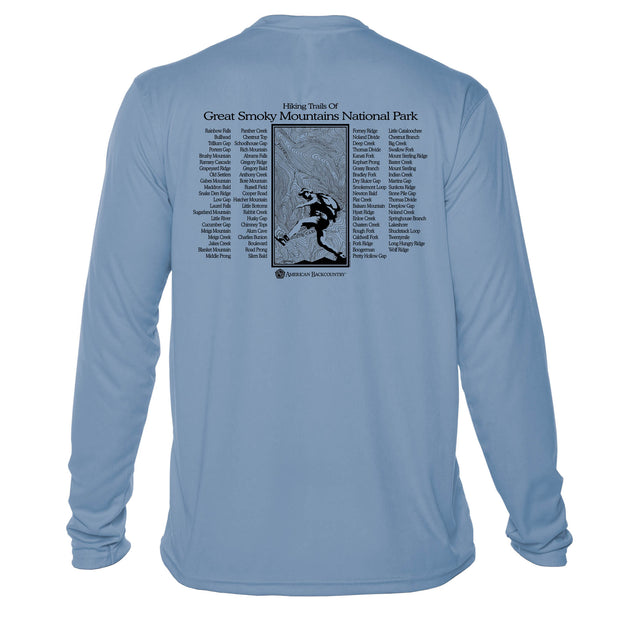 Smoky Mountain National Park Great Trails Long Sleeve Microfiber Men's T-Shirt