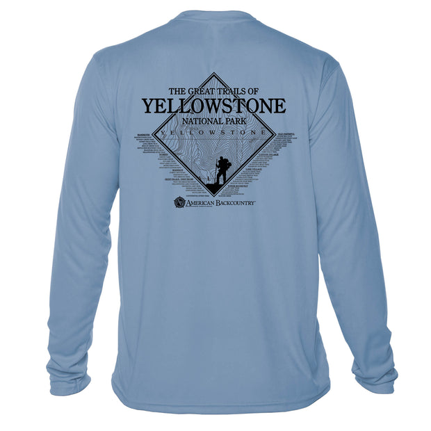 Yellowstone National Park Great Trails Long Sleeve Microfiber Men's T-Shirt