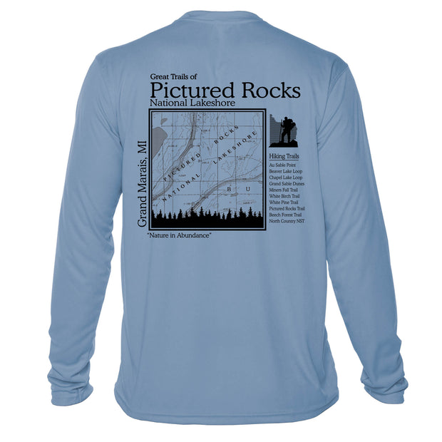 Pictured Rocks Great Trails Long Sleeve Microfiber Men's T-Shirt