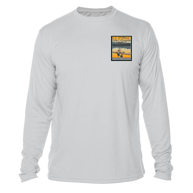 Isle Royale National Park Vintage Destinations Long Sleeve Men's Microfiber Men's T-Shirt