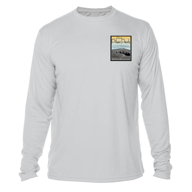 Pikes Peak Vintage Destinations Long Sleeve Men's Microfiber Men's T-Shirt
