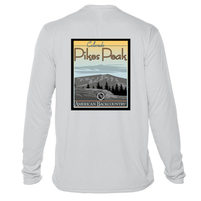 Pikes Peak Vintage Destinations Long Sleeve Men's Microfiber Men's T-Shirt