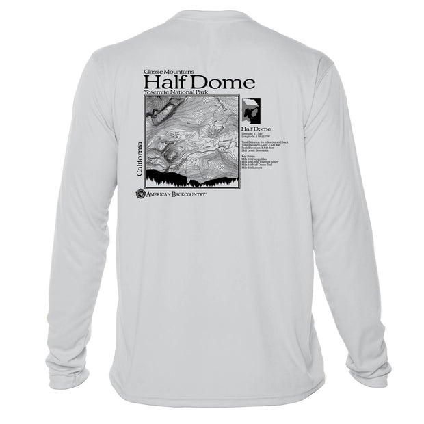 Half Dome Classic Mountain Long Sleeve Microfiber Men's T-Shirt