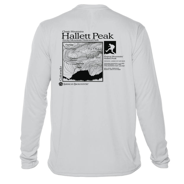 Hallett Peak Classic Mountain Long Sleeve Microfiber Men's T-Shirt