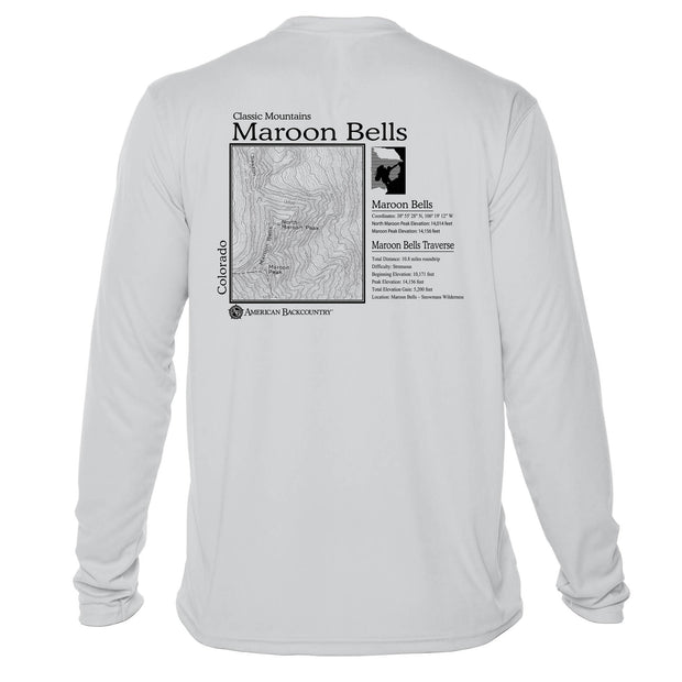 Maroon Bells Classic Mountain Long Sleeve Microfiber Men's T-Shirt