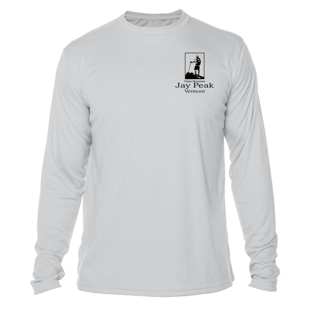 Jay Peak Classic Mountain Long Sleeve Microfiber Men's T-Shirt