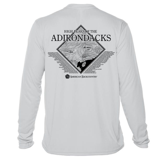Adirondacks Diamond Topo Long Sleeve Microfiber Men's T-Shirt