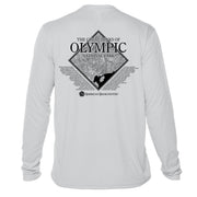 Olympic National Park Diamond Topo Long Sleeve Microfiber Men's T-Shirt