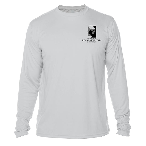 Rocky Mountain National Park Diamond Topo Long Sleeve Microfiber Men's T-Shirt