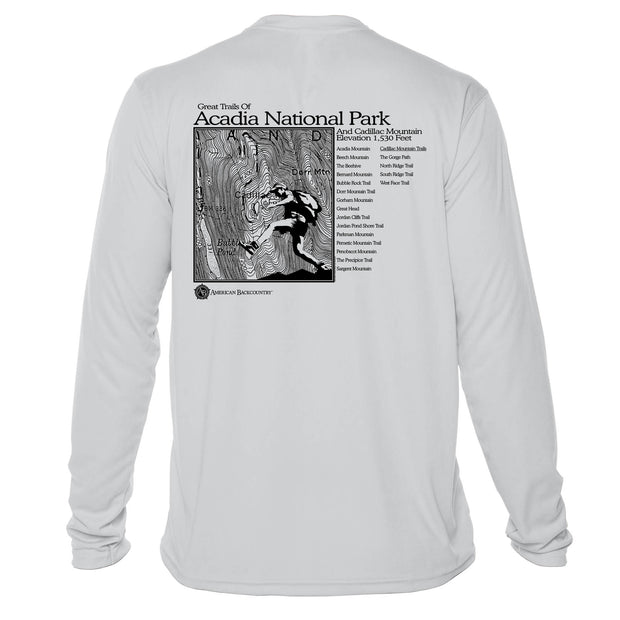 Acadia National Park Great Trails Long Sleeve Microfiber Men's T-Shirt