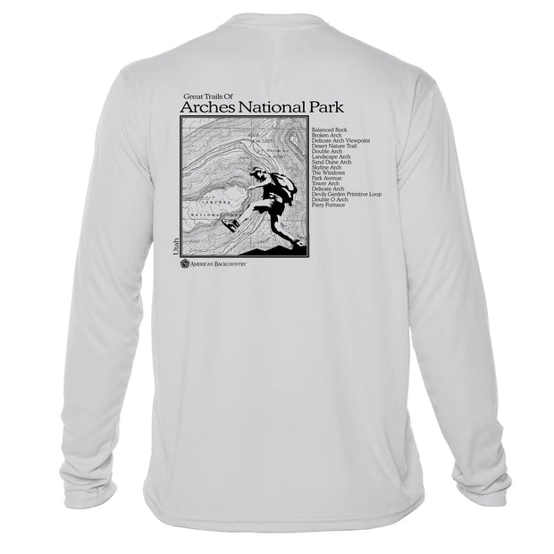 Arches National Park Great Trails Long Sleeve Microfiber Men's T-Shirt