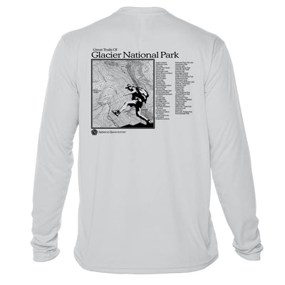 Glacier National Park Great Trails Long Sleeve Microfiber Men's T-Shirt