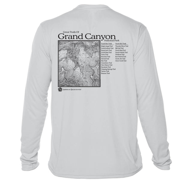 Grand Canyon National Park Great Trails Long Sleeve Microfiber Men's T-Shirt