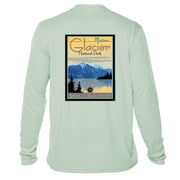 Glacier National Park Vintage Destinations Long Sleeve Men's Microfiber Men's T-Shirt