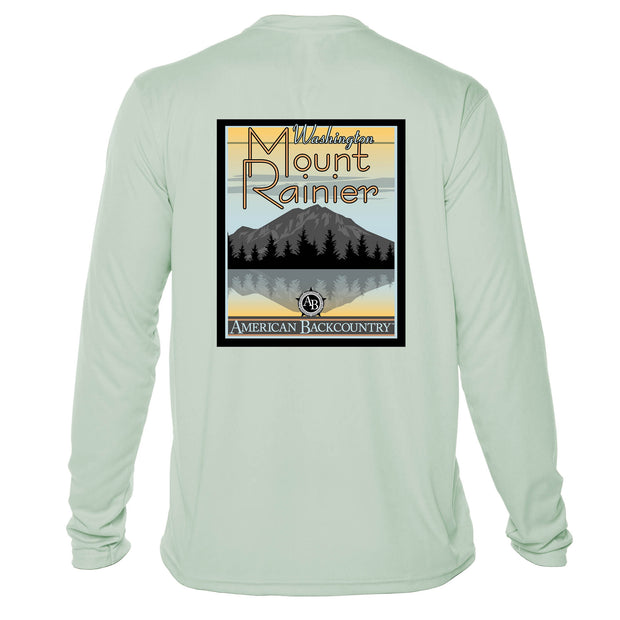 Mount Rainier Vintage Destinations Long Sleeve Men's Microfiber Men's T-Shirt