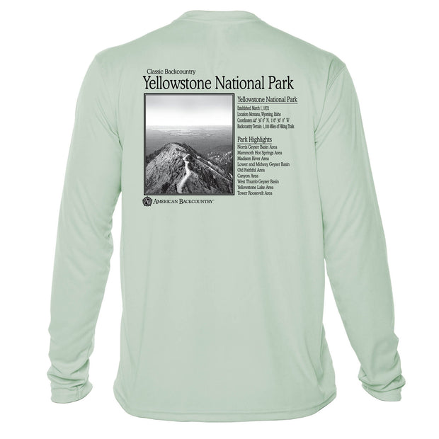 Yellowstone National Park Classic Backcountry Long Sleeve Microfiber Men's T-Shirt
