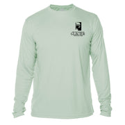 Glacier National Park Diamond Topo Long Sleeve Microfiber Men's T-Shirt