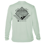 Olympic National Park Diamond Topo Long Sleeve Microfiber Men's T-Shirt