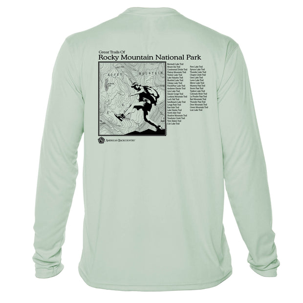 Rocky Mountain National Park Great Trails Long Sleeve Microfiber Men's T-Shirt