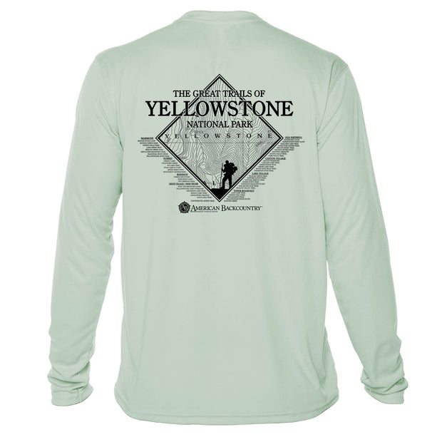 Yellowstone National Park Great Trails Long Sleeve Microfiber Men's T-Shirt