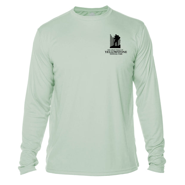 Yellowstone National Park Great Trails Long Sleeve Microfiber Men's T-Shirt